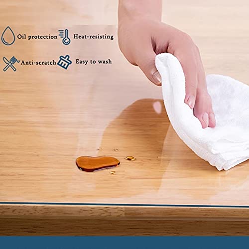 ZWYSL Clear Hard Floor Chair Mat 200x300cm - Scratch Resistant, Sound Absorbent, Hardwood Floor Protection