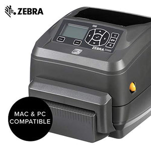 Zebra ZD500t Thermal Transfer Desktop Printer 300 dpi Print Width 4 in WiFi Ethernet Parallel Serial USB with Cutter ZD50043-T21A00FZ