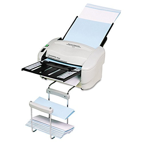 Martin Yale P7400 RapidFold Automatic Feed Desktop Folder, Feed Tray Holds up to 50 Sheets of Paper, Folds 8 1/2" x 11" and 8 1/2" x 14", Folds up to 3 Sheets