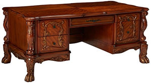 ACME 12169 Dresden Office Desk, Cherry Oak Finish