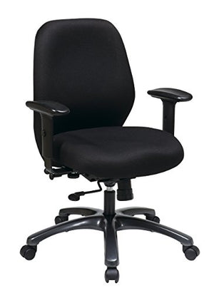 Office Star High Intensity Use Ergonomic Chair with 2-To-1 Synchro Tilt, Black