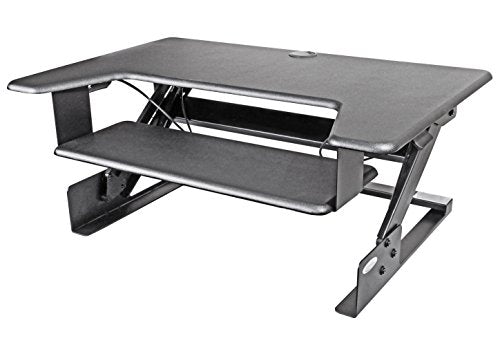 Kantek Sit to Stand Desktop Riser, Black (STS900)