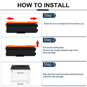 5 Pack 2BK+1C+1M+1Y [Super High Yield] Compatible TN436 TN-436 Toner Cartridge Replacement for Brother MFC-L8610CDW L8690CDW L8900CDW L9570CDWT Printer Ink Cartridge,Sold by MICHESTA