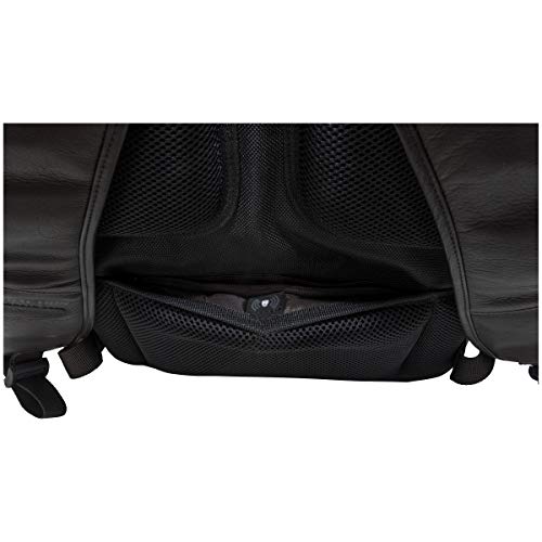 Kenneth Cole Reaction Manhattan Commuter Slim Backpack 16" Laptop Computer & Tablet Travel, Business, Work, School Bookbag, Black, Colombian Leather
