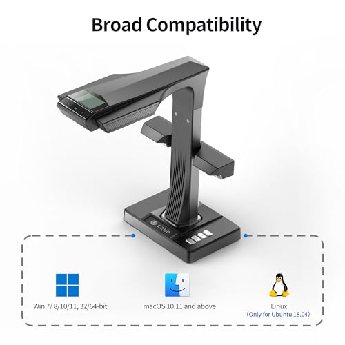 CZUR ET24 Pro Professional Book Scanner, 24MP Document Camera, A3 Scanner, 180+ Languages OCR