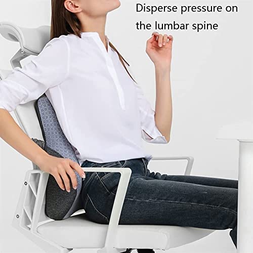 BUZZNN Memory Foam Seat Cushion and Lumbar Support Pillow for Office Chair - Green
