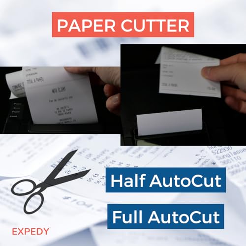 EXPEDY - DoorDash 80mm Receipt Printer - Bluetooth/WiFi/USB - ESC POS Commands - Auto Cutter - Support Cash Drawer - Kitchen