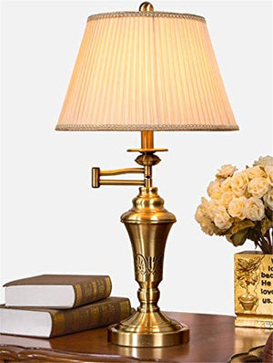 Simple Metal Copper Folding Lamp Led Lamp Reading Work Learning Piano Desk Lamp Bedside Desk Lamp 356 615Mm, Household