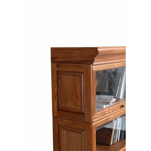 Crafters and Weavers 33" Wood Barrister Bookcase in Cherry