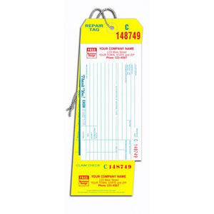 4-in-1 Carbon Copy Repair Tags with Claim Checks