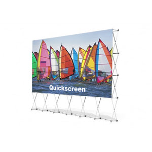 Outdoor/Indoor 16' Quikscreen Pro Projector Screen with Lockable Media Case Backyard Theater Systems | Easy to Set Up & Take Down (QSP-200)