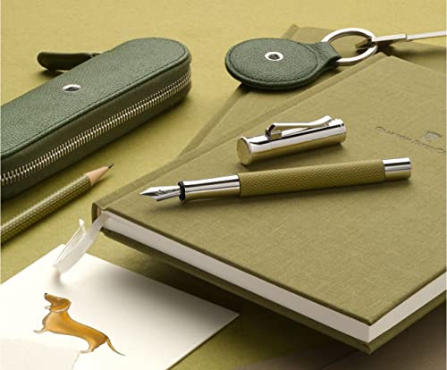 Graf von Faber-Castell Fountain Pen Guilloche Olive Green - Medium