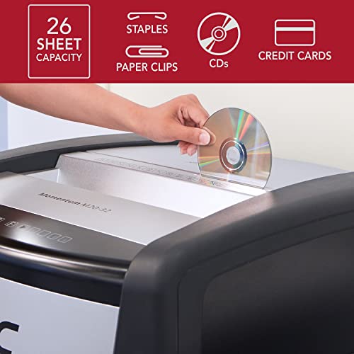 GBC Momentum X26-32 Paper Shredder, 26 Sheet Micro-Cut, P-4 Security, Anti-Jam, WSM177005