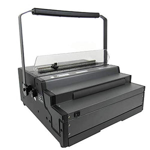 TruBind Spiral Coil Punch & Binding Machine - 4:1 Pitch Oval Holes - Manual Punch & Electric Coil Inserter - 25 Page Capacity
