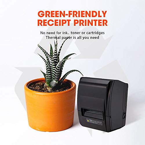 MUNBYN POS Printer, 80mm USB Receipt Printer, POS Receipt Printer with Auto Cutter ESC/POS Command Support Windows（Only USB Interface）
