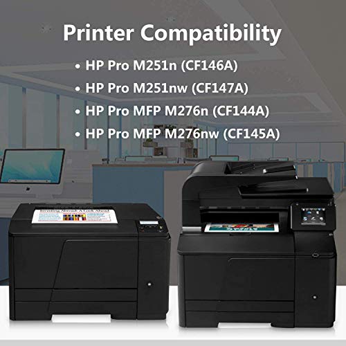 8 Pack (5BK+C+M+Y) 131A | CF210A CF211A CF212A CF213A Remanufactured Toner Cartridge Replacement for HP Color Laserjet Pro M251n(CF146A) M251nw(CF147A) M276n(CF144A) M276nw(CF145A) Printer