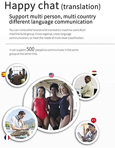 Portable Language Translator Device Voice Translator Real Time Two-Way 45 Languages White/Black