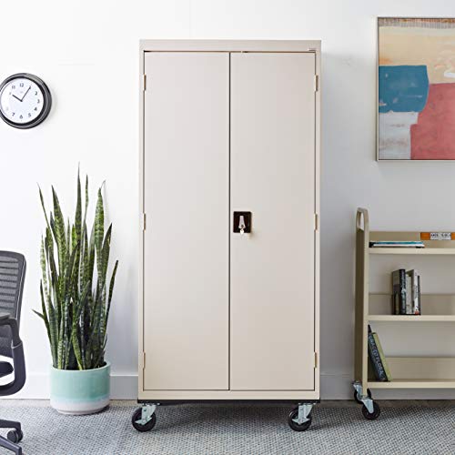 Sandusky Lee Transport Series Mobile Storage Cabinet, Dove Gray