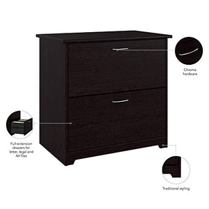 Bush Furniture Cabot 2 Drawer Lateral File Cabinet, Espresso Oak