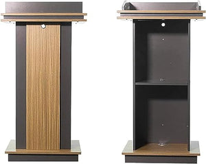 SMuCkS Wooden Lectern Podium for Classroom Teachers, Churches, Hotels - Speech Stand for Education & Training Banquets