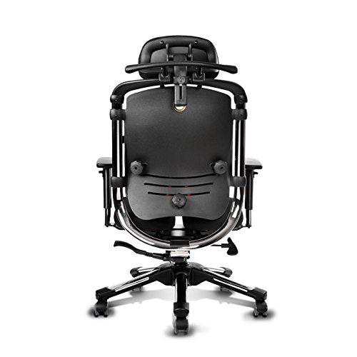 HARA CHAIR NIETZSCHE LB V7 (NT2LB V7) Office Chair Twin Based Pressure Relief of the Intervertebral Discs and Improved Buttock Circulation Arm Rest Adjustment (Black Mesh)