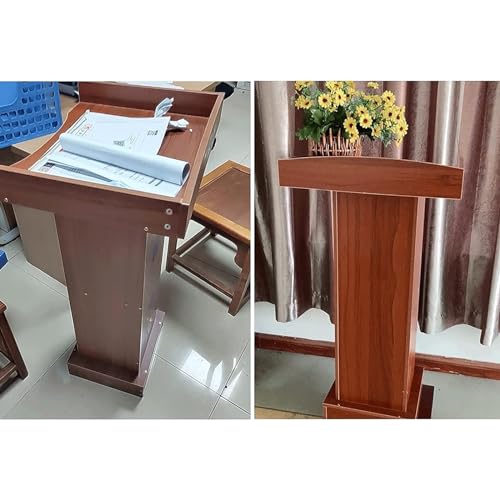 EESHHA Lightweight Standing Lectern with Open Storage - High Density Board, Teacher Podium Stand
