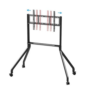 None Floor TV Stand TV Rack Mobile Floor Stand Advertising Screen Conference Cart Black 42-65''