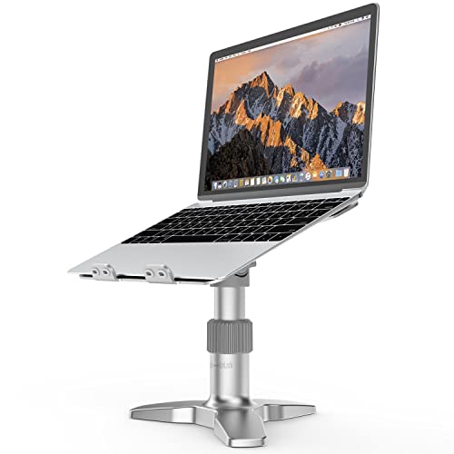 HNTHY Adjustable Laptop Stand Aluminum Laptop Riser, Multi-Angle Height Adjustable 360°Rotation Computer Holder Stand