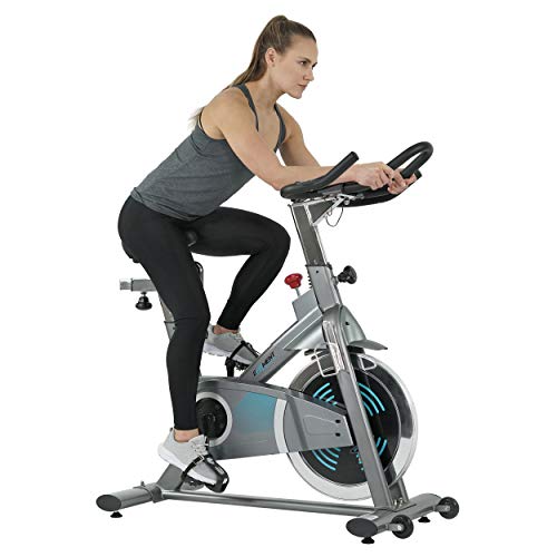 EFITMENT Indoor Cycling Bike, Magnetic Resistance Belt Drive Exercise Stationary Cycle w/ Digital Monitor, Pulse Grips, Ipad/Tablet Holder, Chromed Flywheel (29 LB Flywheel)