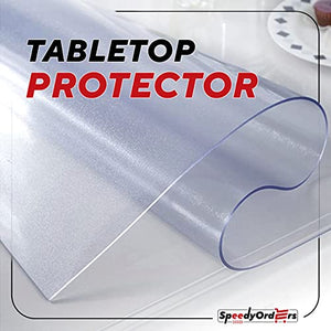 PVC Roll 2mm Thick 48 Inches Frosted Roll 46ft, Clear PVC Sheet, Clear Table Cover Protector, Desk Mat Pad, Plastic Table Cover for Restaurants, PVC Floor Mat