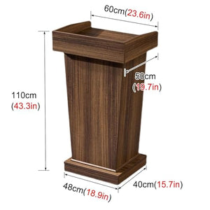 VducK Floor Standing Pulpit Lectern - Wood Grain Podium Stand