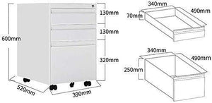 None File Cabinet with Lock and Wheels