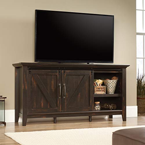 Sauder Dakota Pass Credenza for TVs up to 70" - Char Pine Finish