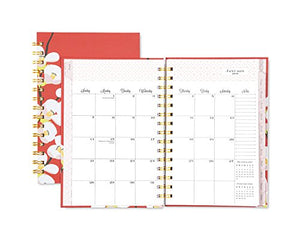 Snow & Graham for Blue Sky 2018 Weekly & Monthly Planner, Hardcover, Twin-Wire Binding, 5" x 8", Quince