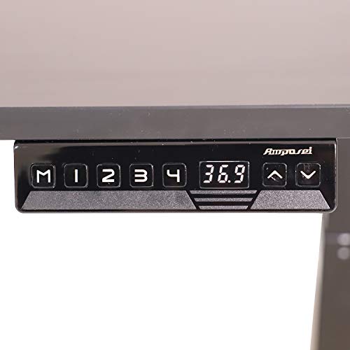 M MUNCASO Height Adjustable Electric Standing Desk for Office Home - 48” x 24” Stand up Desk Workstation, Sit Stand Home Office Table (Black)