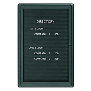 Quartet 2963LM Enclosed Magnetic Directory, 24 x 36, Black Surface, Graphite Aluminum Frame