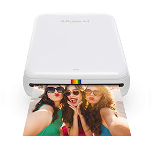 Zink Polaroid ZIP Wireless Mobile Photo Mini Printer (White) Compatible w/ iOS & Android, NFC & Bluetooth Devices