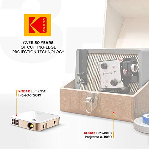 KODAK Luma 350 Portable Smart Projector | Ultra HD Rechargeable Video Projector - Android 6.0