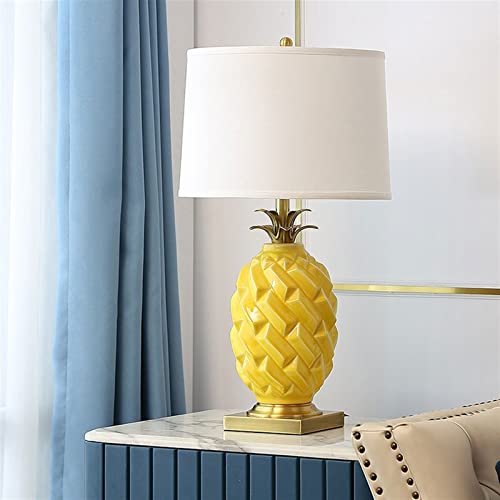 Vintage Ceramic Desk Lamp with Crack Pattern - Brass