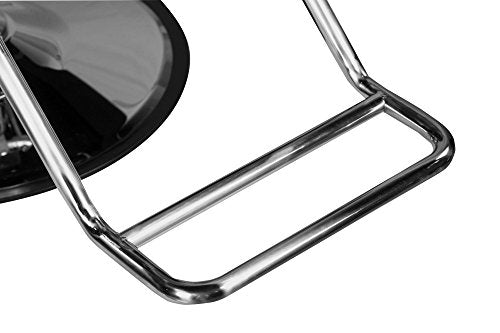 Avondale"Young" Black European Salon Styling Chair, Round Base, U Shaped Footrest