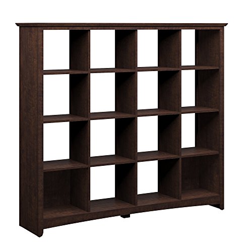 Bush Furniture MY13803-03 Buena Vista 16 Cube Large Bookshelf in in, Madison Cherry
