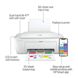 HP DeskJet 2752 Wireless All-in-One Color Inkjet Printer, Scan and Copy with Mobile Printing, 8RK11A (Renewed)