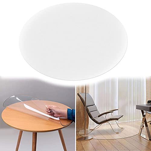 CYGG Transparent Non-Slip Round PVC Floor Protector Mat