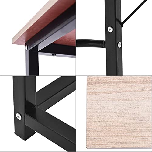 L-Shaped Home Office Desk, Sturdy Computer PC Laptop Table Corner Desk Workstation Larger Gaming Desk Easy to Assemble 49.2 x 18.9 x 28.7 Inch (White Maple)