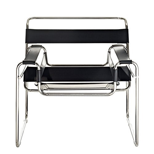 Modway Slingy Upholstered Vinyl Lounge Chair in Black