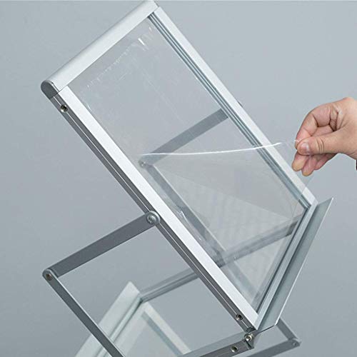 Foldable Literature Display Stand (Silver, 28x37x150CM)