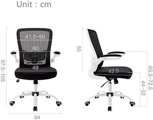 KouRy Ergonomic Office Gaming Chair with Lumbar Support - White