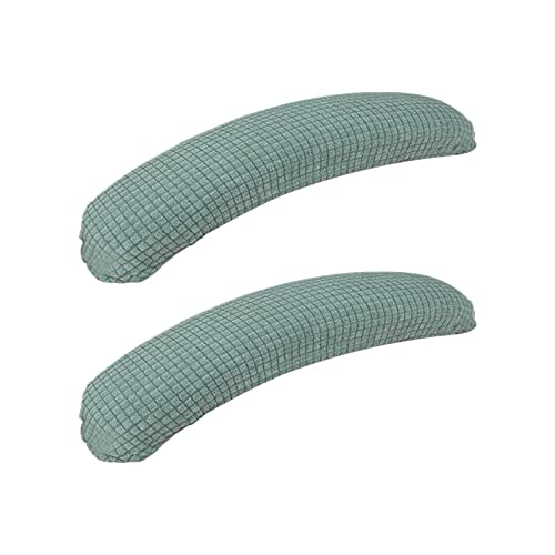 NOALED Removable Office Chair Armrest Covers, 2 Pieces, Washable Gaming Chair Protectors, Green