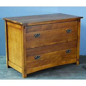 Crafters and Weavers Mission Oak 2 Drawer Lateral File Cabinet - Michael's Cherry (MC-A)