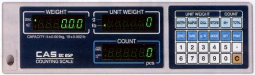 CAS SC10P SC Series Precision Counting Scale, 25lb Capacity, 0.005lb Readability